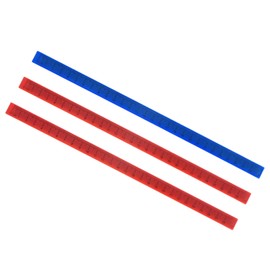 Kozelo 3Stk Weißboard Magnetisch Lineal - [ 29cm ] Magnetisch Schwarzboard Gerade Lineale Messung Werkzeug für Klassenzimmer Zuhause Büro Verwenden | Rot Deep Blau