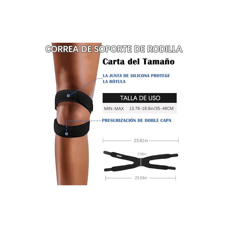 Lmkb 2 Piezas Rodilleras Deportivas para Proteger la Banda Rotuliana
