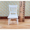 Town Square Miniatures Dollhouse Kitchen Chair White Wood 1:12 Scale