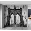 Black and White Brooklyn Bridge Wall Mural, Peel and Stick,