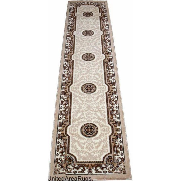UAR 3x16 Runner Area Rug Oriental Medallion Floral Hallway Size
