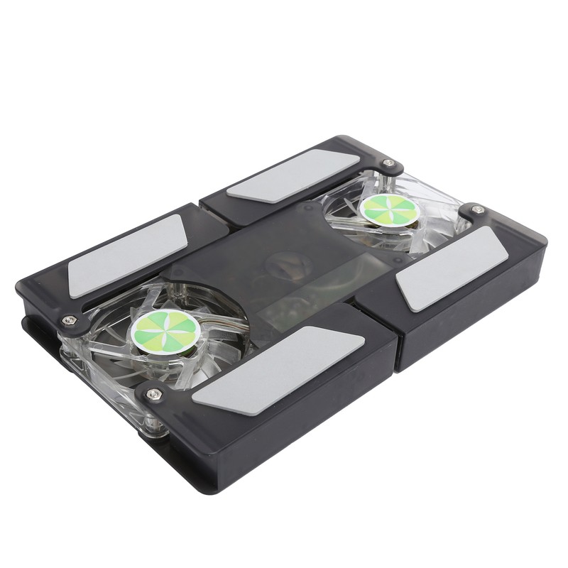 Laptop Cooler Pad Dual Fan Light Emitting Notebook Speaker Foldable