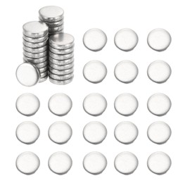 MECCANIXITY 60Pcs Stainless Steel Blank Stamping Tag Engraved Stainless Steel Round Charm Pendant for Pendant Bracelet Necklace Jewelry Making Earring,1.8x8mm