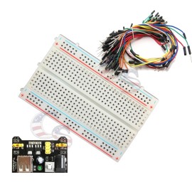 Custom-sign Mini Prototype board Electronic deck, 65pcs Breadboard Wire cable & Power Supply
