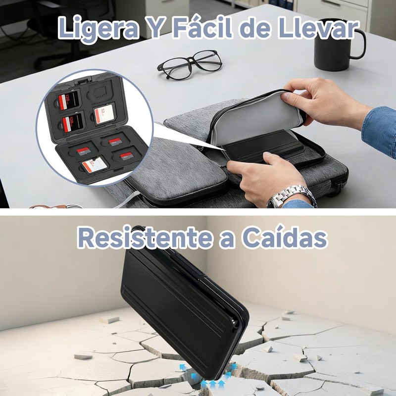 Estuche De 16 Ranuras para Tarjetas SD, para Tarjetas SD