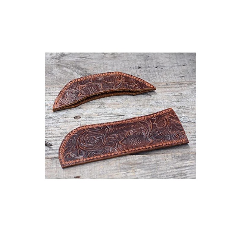JJNUSA Leather Cast Iron Handle Cover，Skillet Handle Cover, Handmade Leather