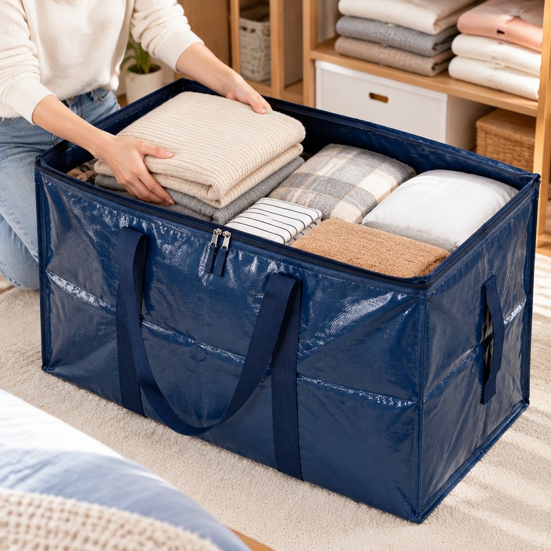 Heavy Duty Large Storage Tote Bag for Moving & Organization