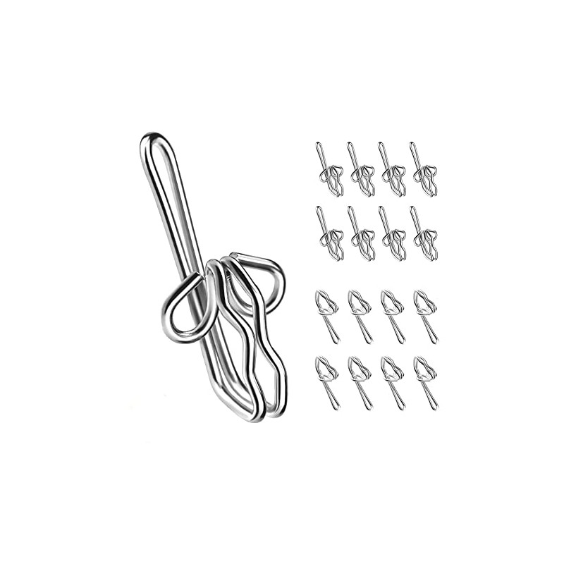 fiXte® Heavy Duty Metal Curtain Drapery Hooks (100 Pack) Curtains,