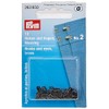 Prym Hooks and Eyes Brass 2 Black, 2, Medium, 12 Piece