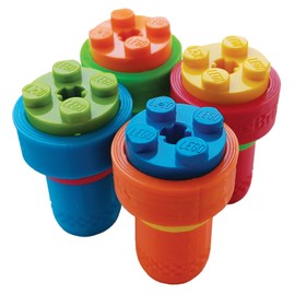 Minifigure Accessory Set, Pencil Toppers with Storage Tube, Assorted Colors