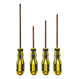 4-Piece Phillips Screwdriver Set, Magnetic Screwdriver Set, Non-Slip Handle, Sizes Including: 6 x 100 mm/6 x 125 mm/6 x 150 mm/6 x 200 mm