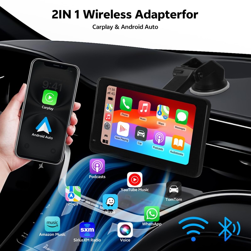 Android Car, Carplay Display 7 Inch Navigation Devices for Car