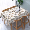 Worltoldb Dog paw Print Tablecloths Polyester Table Cloth for Kitchen