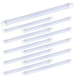 KOUZEMS LED Light Bulbs Fluorescent T8 Replacement Tube 4ft Bulb T12 Ballast Bypass Lights 3000K Warm White Milky Cover 10-Pack