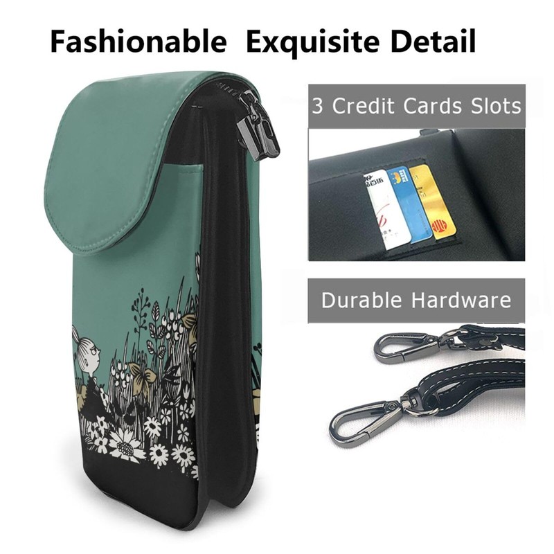 MINIER Moomin Little Me Smartphone Pouch, Women's, Genuine Leather, Shoulder
