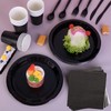 Pack of 3 Black Disposable Tablecloths, 137 x 274 cm,