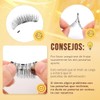 Pestañas magnéticas reutilizables QUEWEL, 2 pares, con aplicador, sin pegamento,