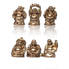 6 Different Buddha Figurines Happy Buddha Lucky Charm