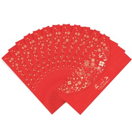 AVERZELLA 12 PCS Christmas Gift Envelope For Money,Cash/Currency Envelopes 7.1×3.5 inch,Gold Foil Designed Money Envelopes For Christmas Party Holiday New Year Families Friends(Red Color)