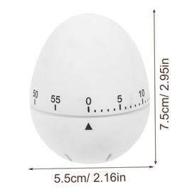 KICHOUSE 2pcs Cute Egg Shape Mechanical Kitchen Timer Countdown Timer Portable Alarm Fun Management Tool for Home and Kitchen