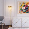 QiMH Crystal Floor Lamp for Living Room/Bedroom Decor, Bling Elegant