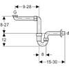 Geberit Space-saving siphon 11/2 "x 40 mm 151.107.11.1,Weiß