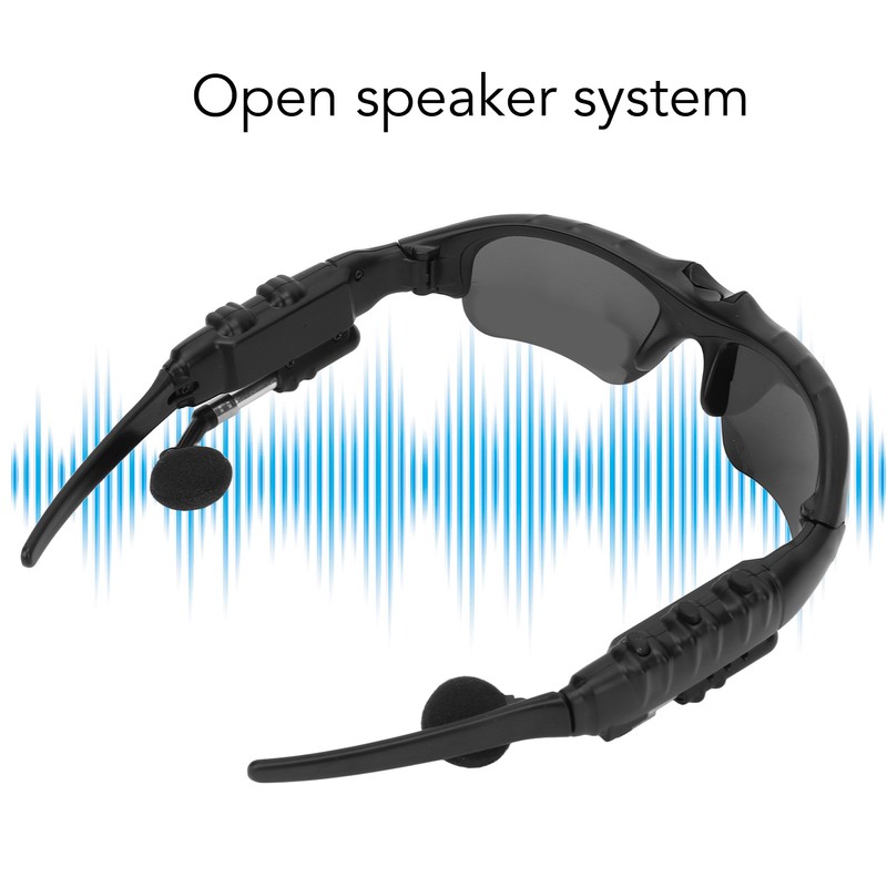 Bluetooth Sunglasses Black Polarizer Open Speaker System Portable Smart Music
