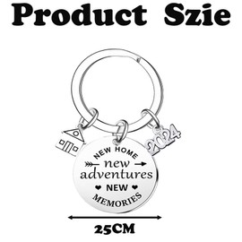 JNGTKL 2PCS New Home Keyring, New House Key Home Gift for the New Homeowner, Real Estate Agent with Gift of Home Keychain, Cute New House Keychain, Used for Hanging Keys ﻿ ﻿