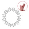 TOVINANNA 30pcs Butterfly Nail Charms Silver Metal Decorations with Rhinestones