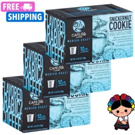 HEB CAFE Olé by H‑E‑B Medium Roast Snickernut Cookie Coffee Single Serve Cups 12 ct