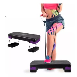 ShopMall Step Banco Aerobics Ejercicio Fitness Crossfit Ajustable Color Violeta