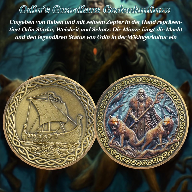 Odin's Guardians Commemorative Coin - Nordic Mythology Design - "Thunder