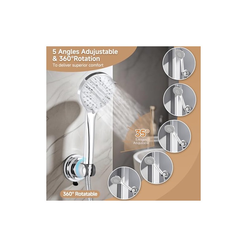 Shower Head Holder, Removable Shower Head Holder Suction for Hanheld