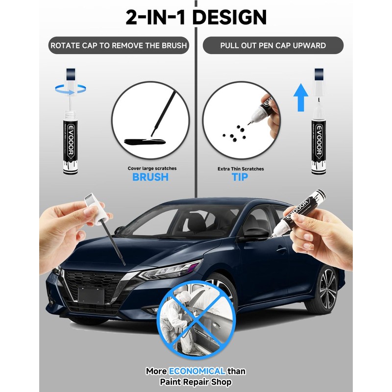 RAY Deep Blue Pearl Touch Up Paint Compatible with Nissan