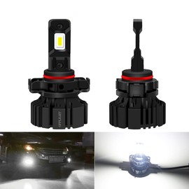 OPPLIGHT PSX24W LED Fog Lamp, White, 6000K, Compatible with Toyota 86 BR-Z Impreza and More LED Fog 6000LM High Brightness Fanless Integrated Pump Mount with Genuine Replacement Cut Line Waterproof