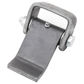 Heavy Duty Steel Dump Trailer Hinges Strap Style Short Leaf, Weld On Dump Trailer Door Gate Hinge Black Greaseable 5-3/8" Length (2 Pcs)