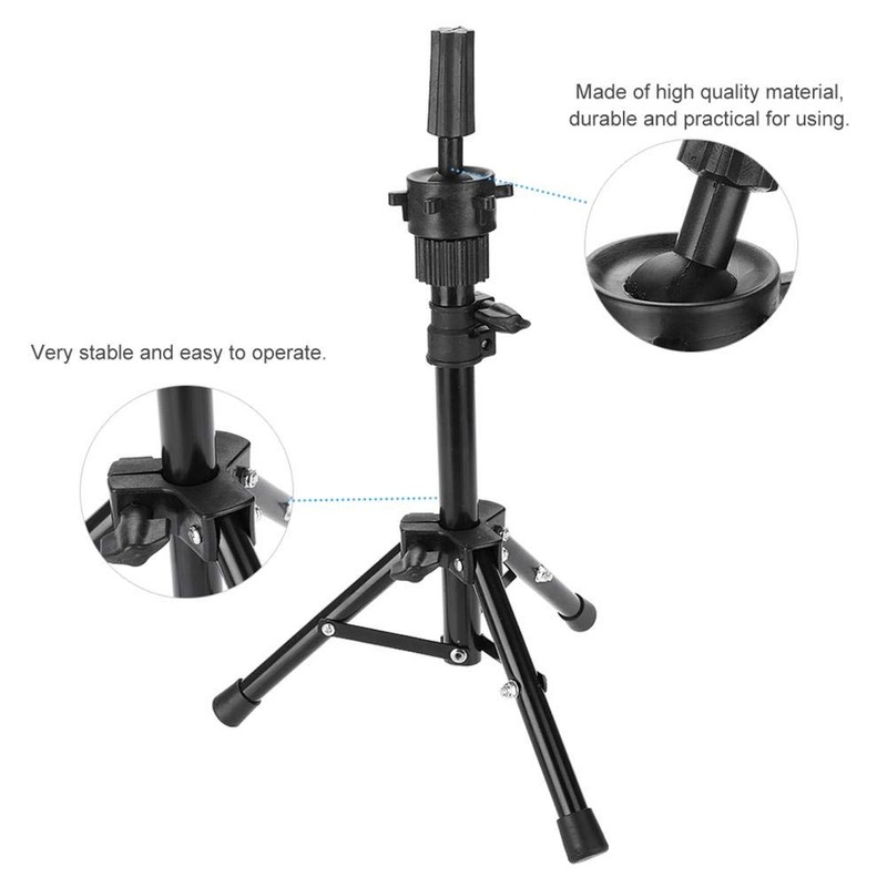Wig Mannequin Head Metal Wig Stand, Adjustable, Lady, Professional Cut