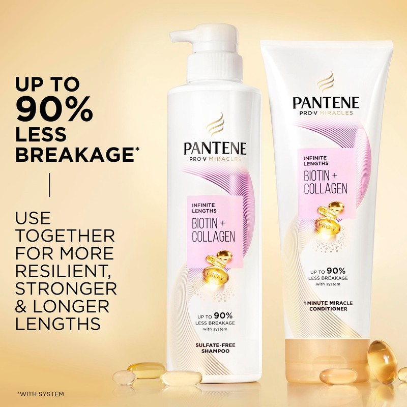 Pantene Pro-V Miracles Infinite Lengths Biotin + Collagen Sulfate-Free Shampoo