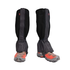 R-STYLE Comfortable Climbing Prevents Pebbles, Sand, and Insects, Waterproof, Breathable, Durable, Long Gaiter, Climbing Spats (Black)