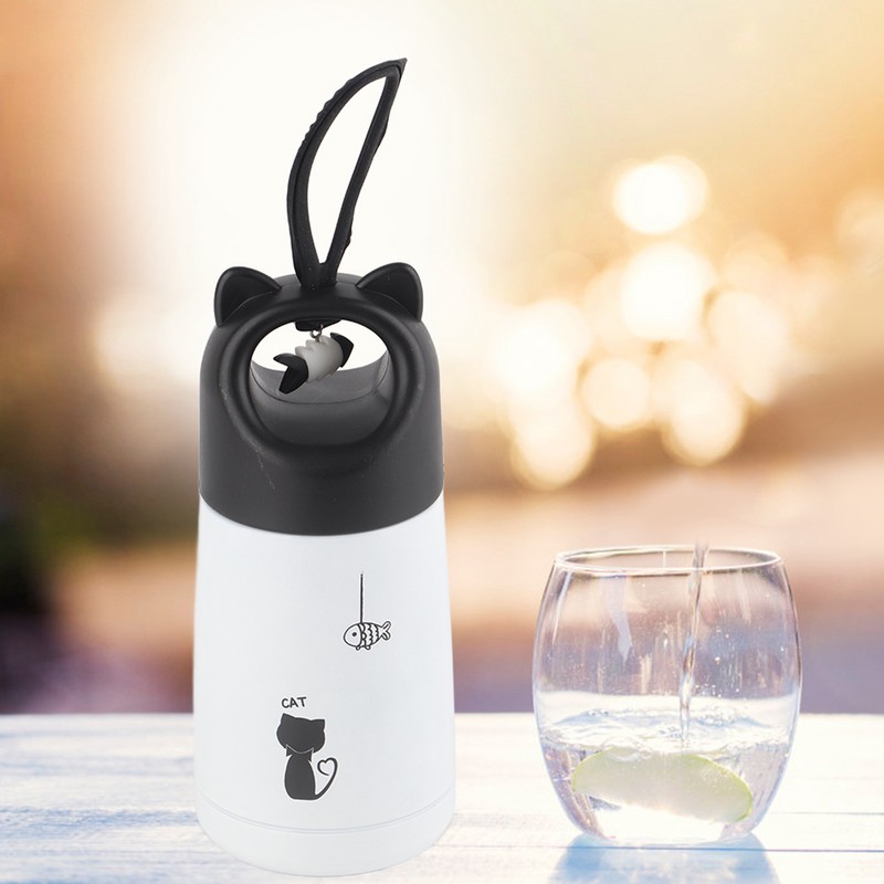 Cute Cartoon Stainless Steel Insulation Vacuum Cup Bottle with Pendant
