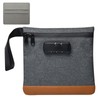 Money Bag with Combination Lock, 7.9 x 7.4In Carbon Lined