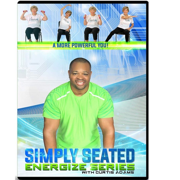 CHAIR EXERCISE DVD FOR SENIORS- Simply Seated is an invigorating Total Body Chair Workout. Warm up, Aerobic Endurance, Strengthening, Stretching. You will love this chair exercise for seniors DVDs