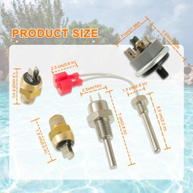 HUAREW Pool Heater Repair Kit Compatible with Pentair Mastertemp Max-E-Therm Includes Stack Flue Sensor, Thermistor, Switch, Replace # 42002-0024S, 42001-0053S, 42001-0060S, 42002-0025S, 42001-0063S