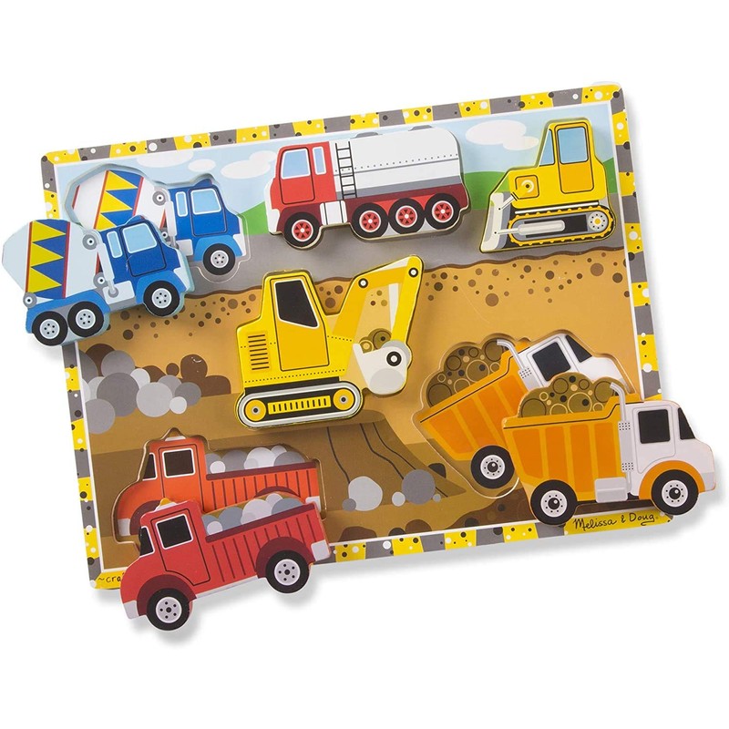 Melissa & Doug Construction Chunky Puzzle, 1 EA