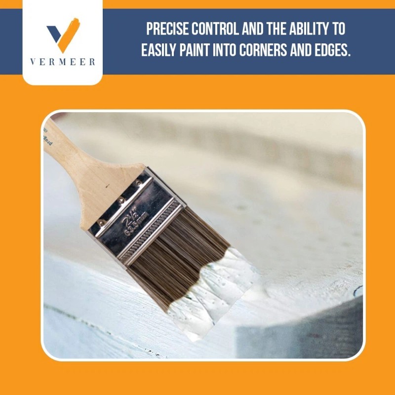 Vermeer 12 Pack - 2.5" Flat Brushes for All Latex