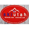 SKI UTAH STICKER DECAL 4 1/2"X3" VINYL RED