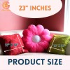 Villa Glow Hot Pink Flower Shaped Throw Pillow. Plush Cushion