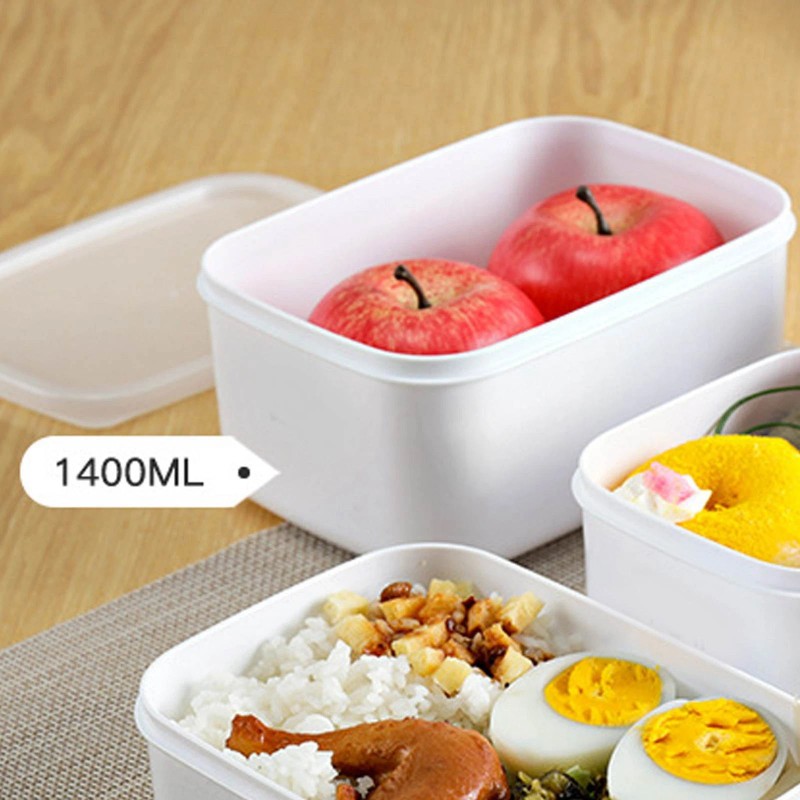 Unbranded Fridge Storage Box Plastic Box 1400ml Microwave Safe For
