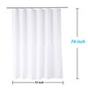 WellColor White Shower Curtain Liner 72 x 74 Inches Long,