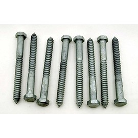 Lexar Industrial (8) Galvanized Hex Head 3/4 x 8 Lag Bolts Wood Screws